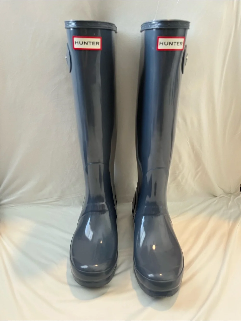 Hunter Glossy Charcoal Tall Rain Boots